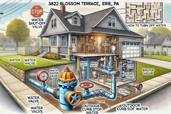 3822 Blossom Terrace Erie pa Water Hook up Diagram